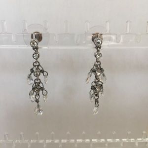 Clear Stone/ Bead Drop Earring